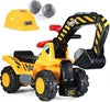 CIPACHO Tractors for Kids Ride On Excavator, Toddler Tractor Truck, Digger Bulldozer with Music and Helmet, Rocks