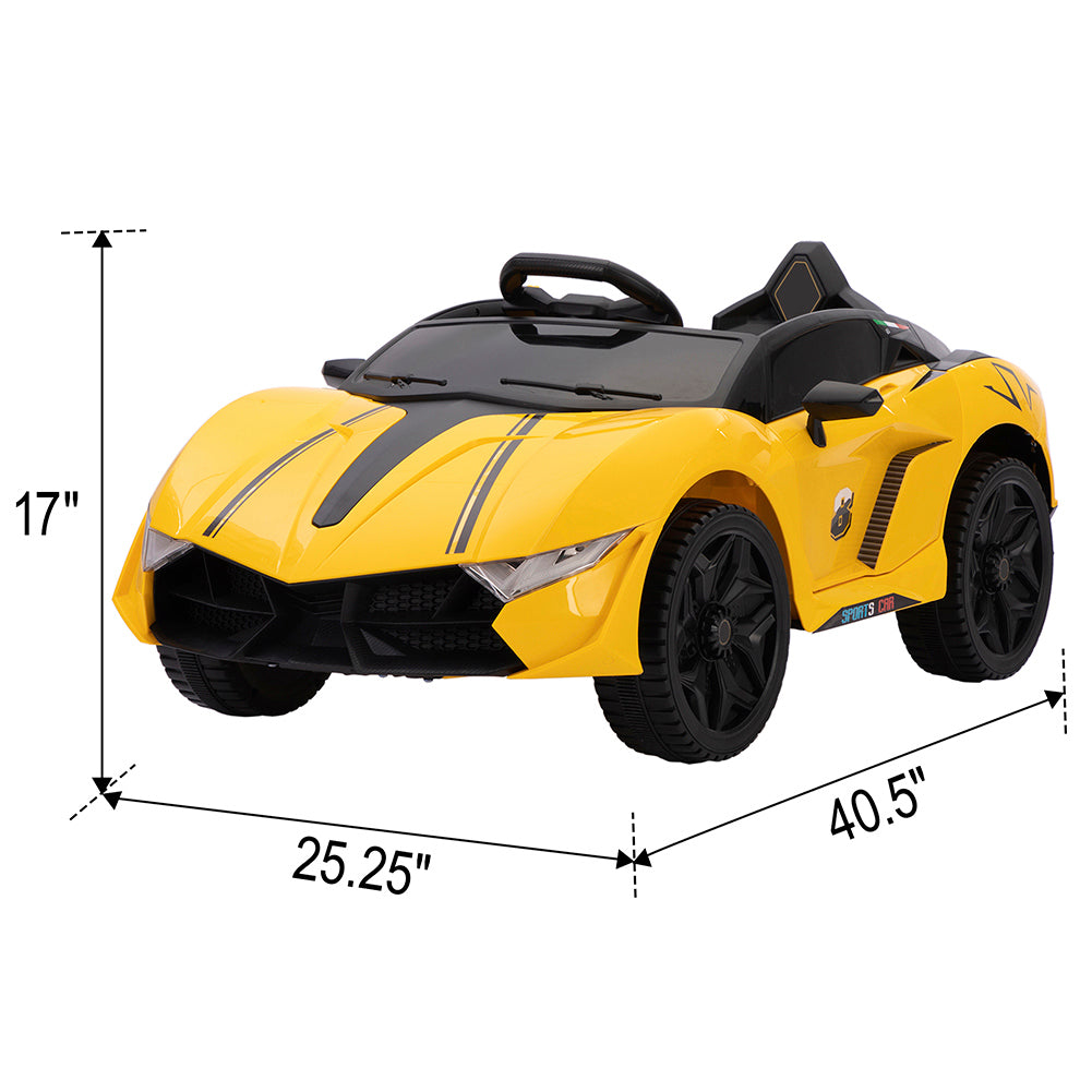 CIPACHO 12V Kids Ride on Car, Toddler Electric Car for 3-6 Years Old, Yellow