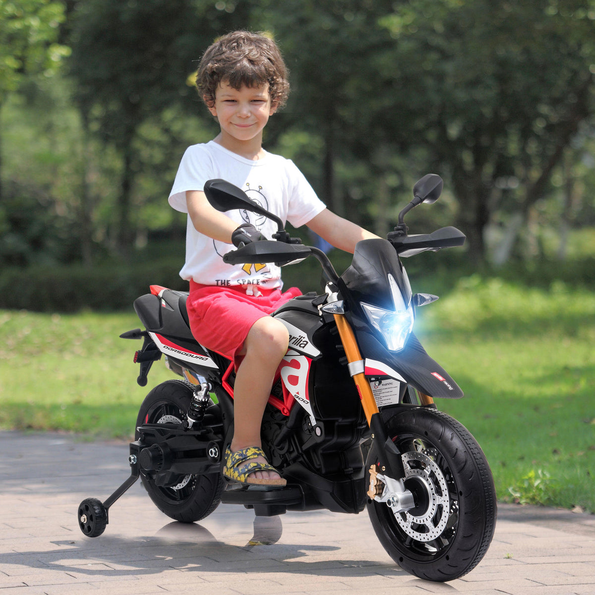 12V Kids Motorcycle Electric Ride-On Toy Car, Battery Operated Motorcycle for 2-6 Year Old