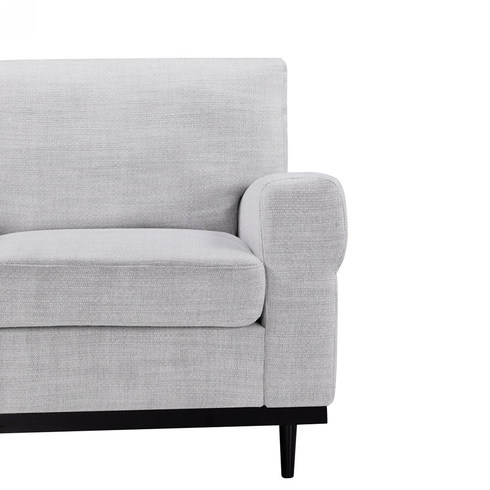 Mid-century Modern Knitted Fabric Loveseat Sofa