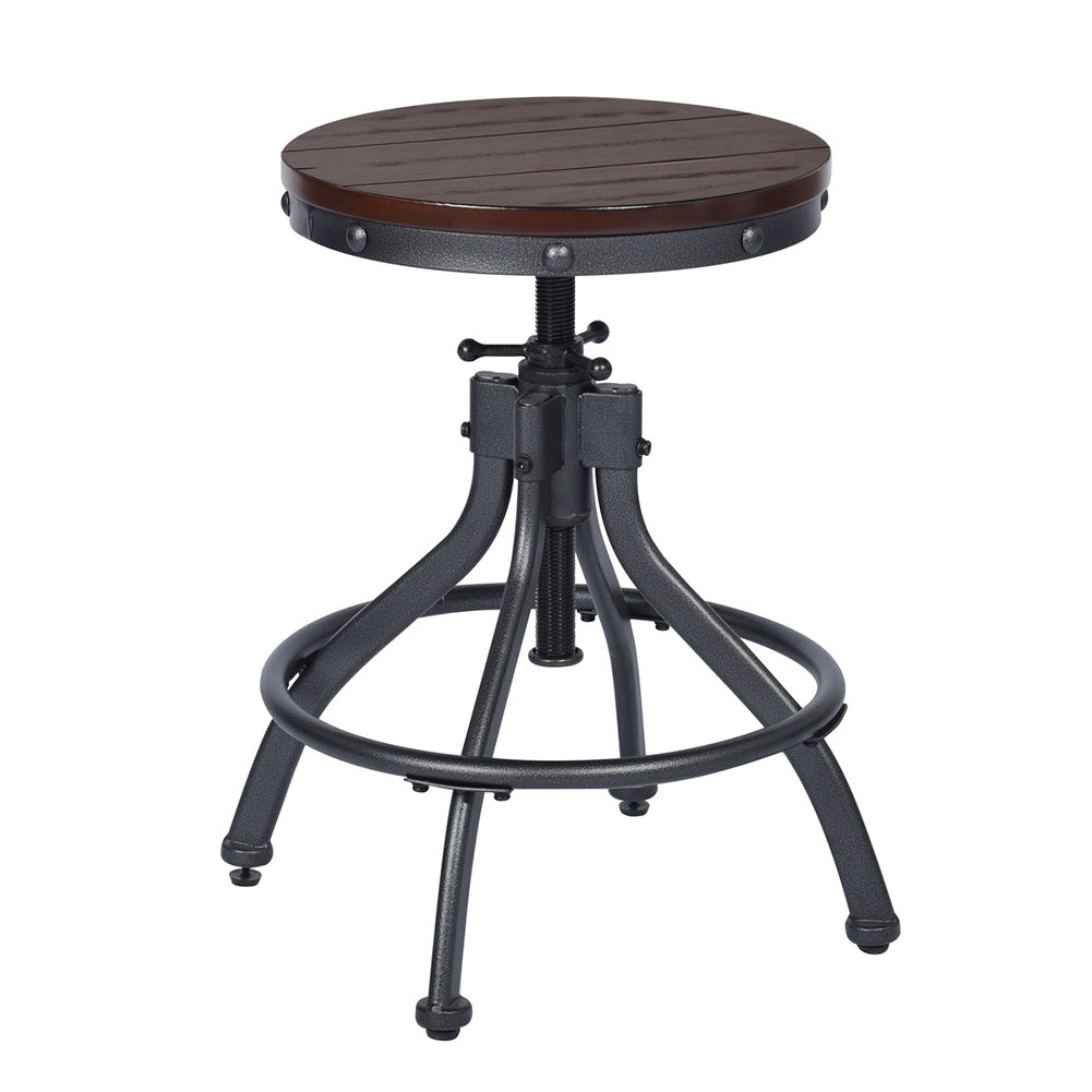 5-Piece Industrial Style Round Bar Table&Stools Set