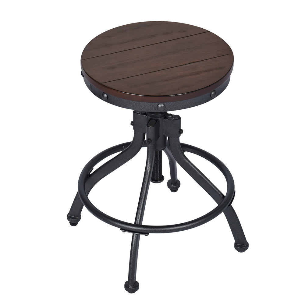 5-Piece Industrial Style Round Bar Table&Stools Set