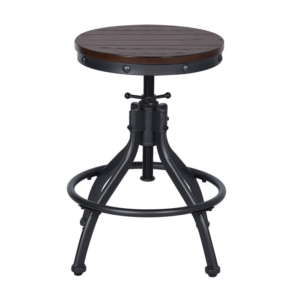 5-Piece Industrial Style Round Bar Table&Stools Set