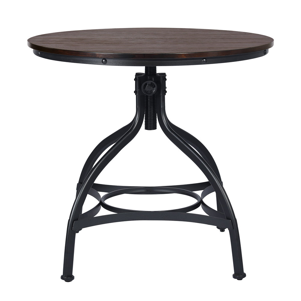 5-Piece Industrial Style Round Bar Table&Stools Set