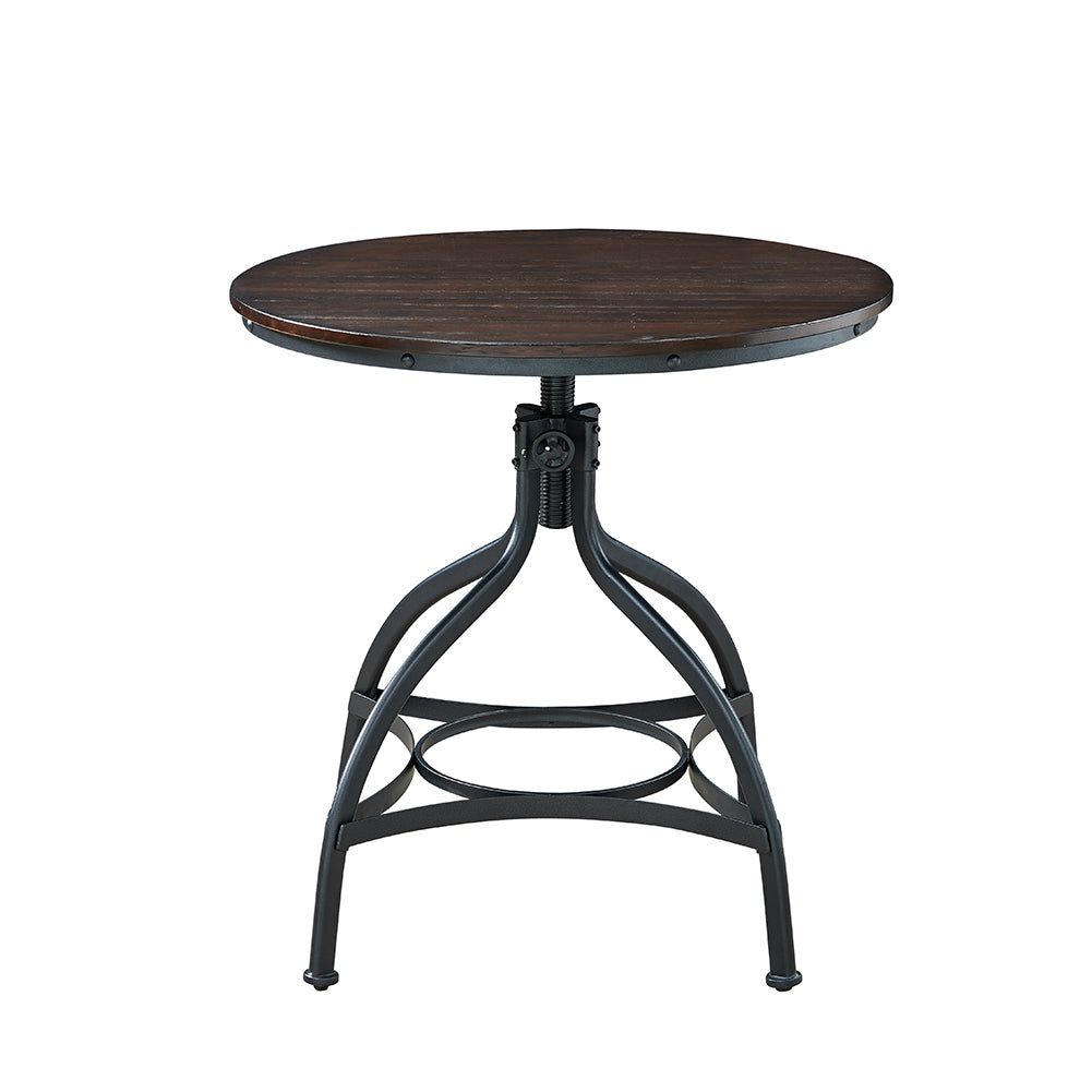 5-Piece Industrial Style Round Bar Table&Stools Set