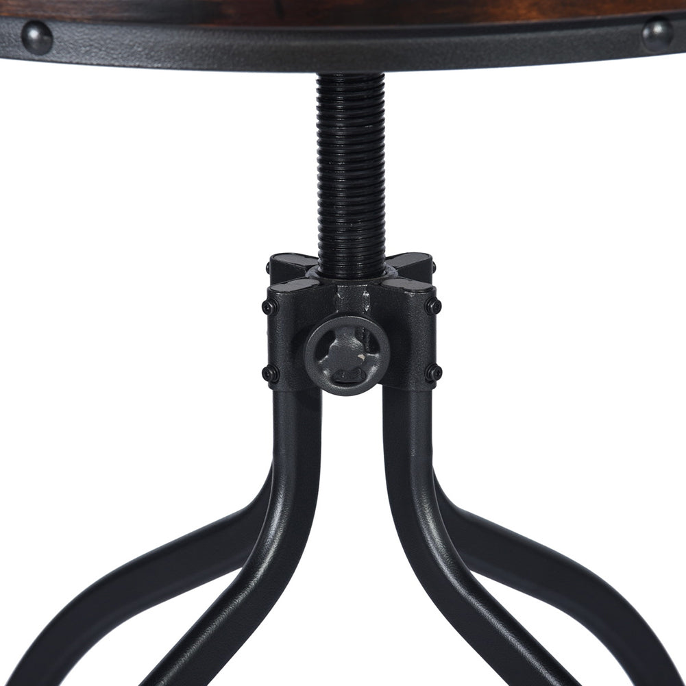 5-Piece Industrial Style Round Bar Table&Stools Set