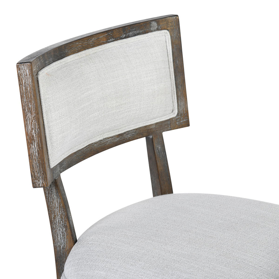 Fabric Upholstered Side Chair in White (Set of 2)