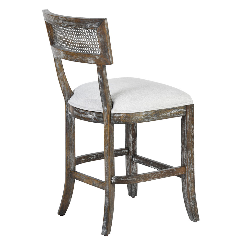 Solid Wood Counter Stool Back Side Chair (Set of 2)