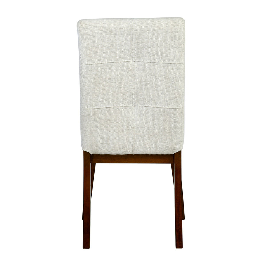 Fabric Upholstery Wooden Dining Chair (Set of 2) Beige