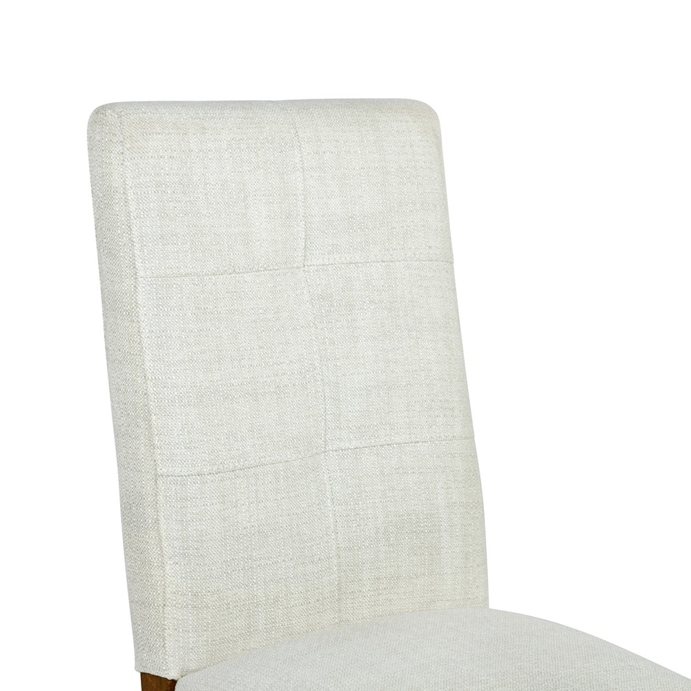 Fabric Upholstery Wooden Dining Chair (Set of 2) Beige