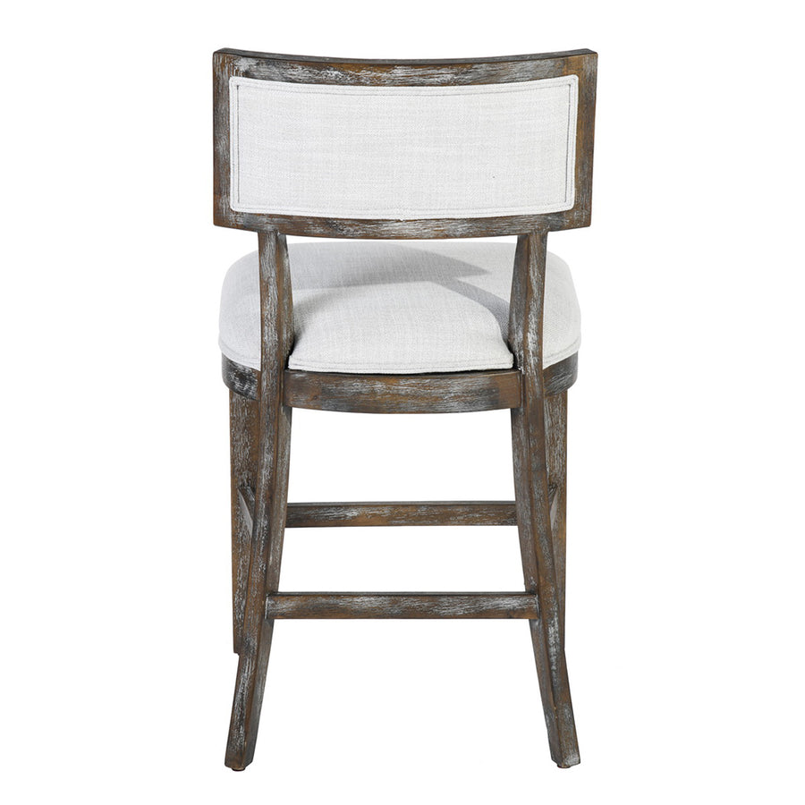 Counter Stools Dining Chairs (Set of 2) with Distressed Solid Wood Legs
