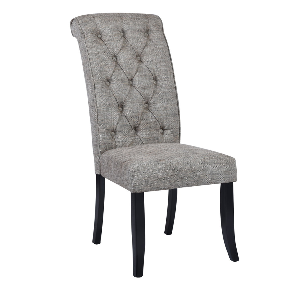 Tufted Upholstered Side Chair/Dinning Chair (Set of 2), Dark Gray