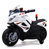 6V Battery Powered Kids Ride on Police Motorcycle, Electric Car Toy with Training Wheel, White