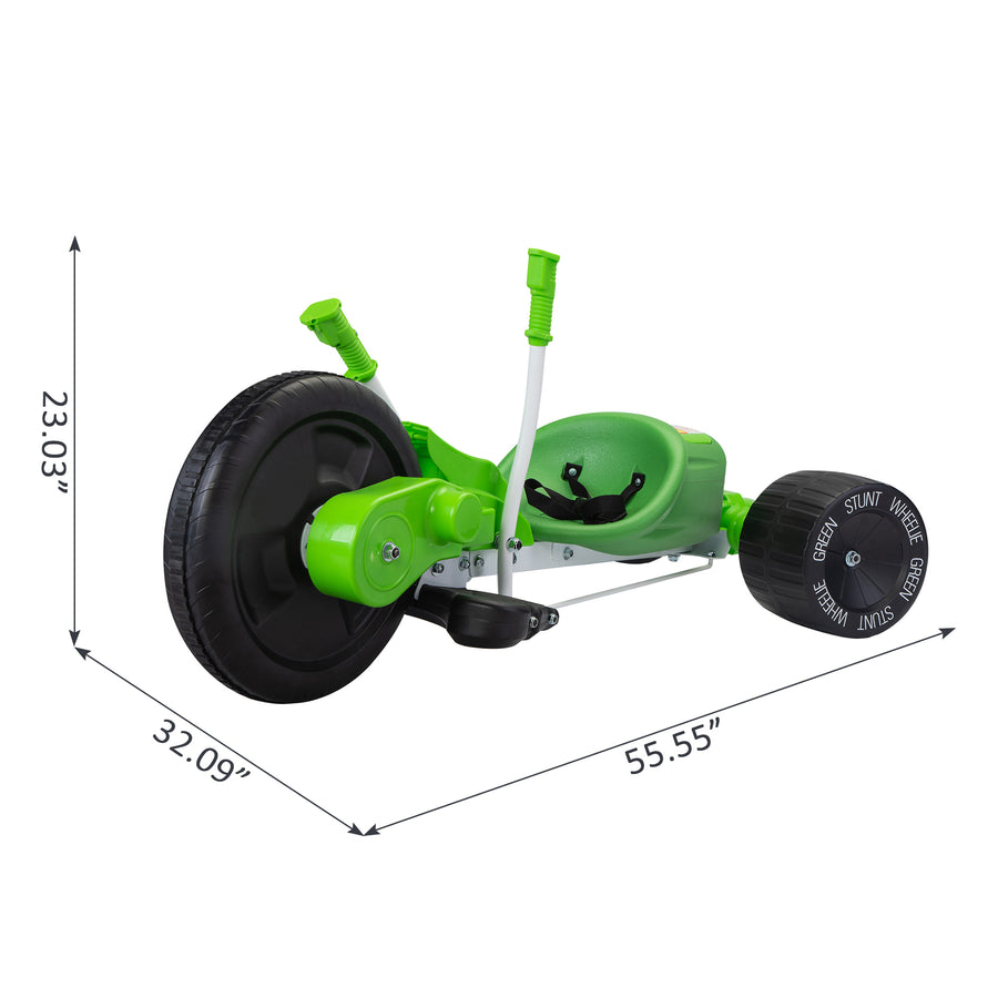 Kid Ride in Big Wheel Racer Drift Trike, Outdoor Racer Pedal Car Suits Boys & Girls Ages 5+